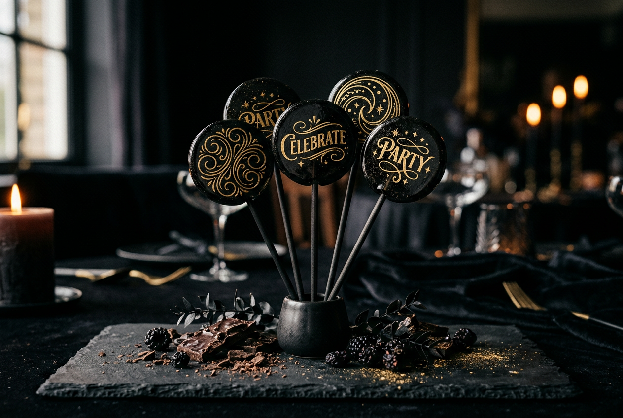 Party Lollipops black